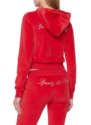 背面 - 点击放大 - SPORTY & RICH - Signature Logo Krystal Zip-up Hoodie