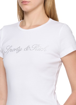  - SPORTY & RICH - Signature Logo Krystal T-shirt