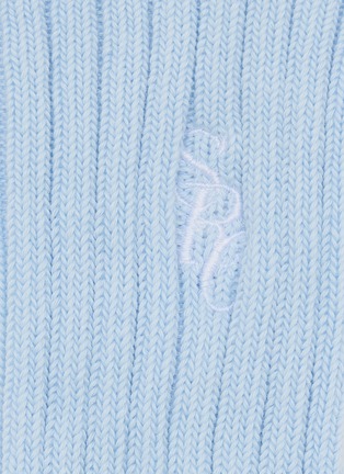 细节 - 点击放大 - SPORTY & RICH - LOGO 刺绣中筒袜