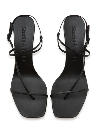 细节 - 点击放大 - STUDIO AMELIA - 70 Cross Front Leather Sandals