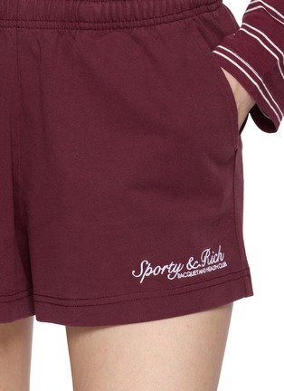  - SPORTY & RICH - LOGO 饰松紧腰短裤