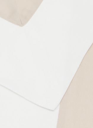 细节 –点击放大 - FRETTE - Sateen Breeze Border King Size Duvet Set — Milk/Greige