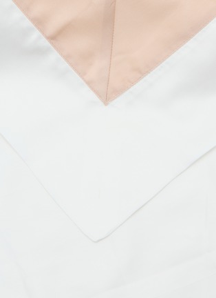 细节 –点击放大 - FRETTE - Sateen Breeze Border King Size Duvet Cover Set — Milk/Misty Blush