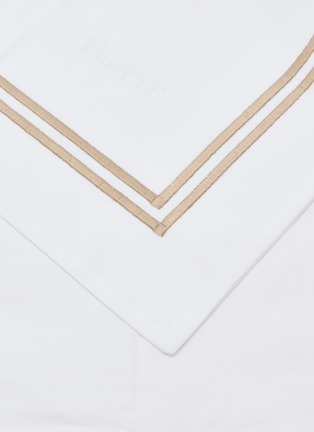 细节 –点击放大 - FRETTE - Hotel Classic King Size Duvet Cover Set — Milk/Savage Beige