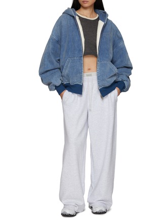 背面 - 点击放大 - SKIMS - COTTON FLEECE 双腰阔腿长裤
