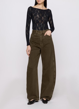 背面 - 点击放大 - SKIMS - KNIT LACE 蕾丝船领上衣