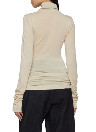 背面 - 点击放大 - BARENA - Turtleneck Fine Wool Silk Knit Top