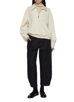 模特儿示范图 - 点击放大 - BARENA - Turtleneck Fine Wool Silk Knit Top