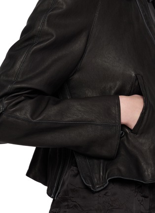  - NACKIYÉ - Pixie Paneled Cropped Leather Jacket