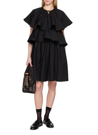 模特儿示范图 - 点击放大 - NACKIYÉ - LILYPOND 荷叶边连衣裙