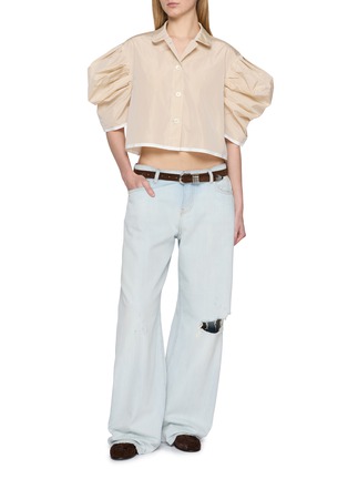 模特儿示范图 - 点击放大 - NACKIYÉ - 破洞阔腿牛仔裤