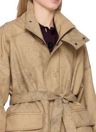  - NACKIYÉ - 做旧泼墨束腰工装大衣