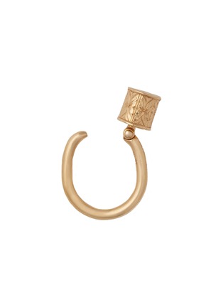 细节 - 点击放大 - MARLA AARON - Chubby Trundle Hand Engraved 18K Gold Lock Ring — Size US 6.5
