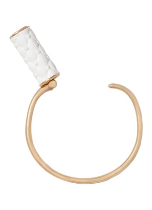 细节 - 点击放大 - MARLA AARON - Cushion Trundle 18K Gold Cacholong Lock Bracelet