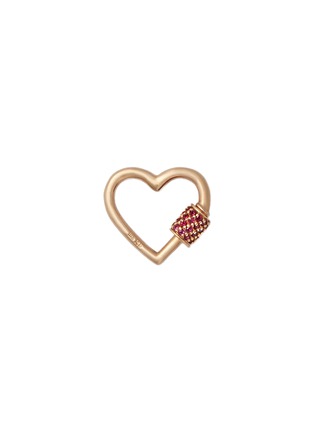 首图 - 点击放大 - MARLA AARON - Stoned 14K Rose Gold Ruby Baby Heartlock