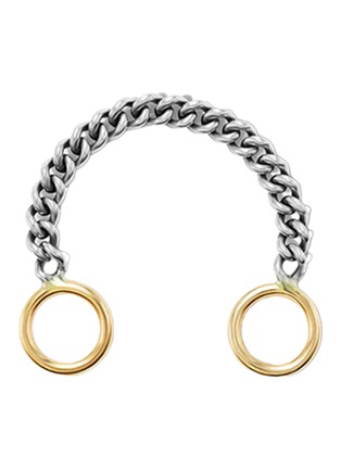 首图 - 点击放大 - MARLA AARON - Not So Heavy Chain 14K Gold Sterling Silver Ring — Size US 6-7