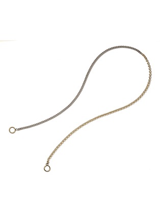 首图 - 点击放大 - MARLA AARON - Mixed Up Half & Half Chain 14K Gold Sterling Silver Necklace