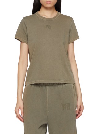 首图 - 点击放大 - ALEXANDERWANG - Shrunken Puff Print Logo Cotton T-Shirt