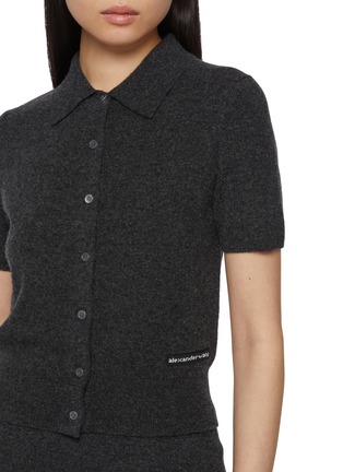  - ALEXANDERWANG - Knitted Logo Patch Polo Cardigan