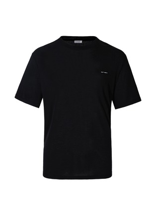 首图 –点击放大 - SILKY MIRACLE - Nude Men's Knit Short Sleeve Top — Black/Size M
