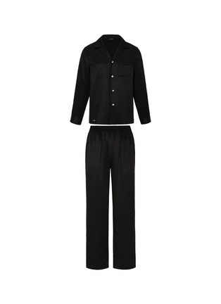 首图 –点击放大 - SILKY MIRACLE - Miracle Men's Silk Pyjama Set — Black/Size S