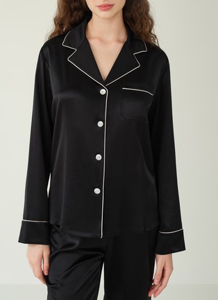 细节 –点击放大 - SILKY MIRACLE - Miracle Silk Pyjama Set — Black/Size S