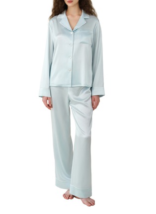 首图 –点击放大 - SILKY MIRACLE - Miracle Silk Pyjama Set — Blue/Size M