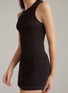  - SILKY MIRACLE - Nude Swarovski Crystal Tank Top — Black/Size M