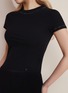 细节 –点击放大 - SILKY MIRACLE - Nude Swarovski Crystal T-Shirt — Black/Size M