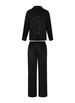 首图 –点击放大 - SILKY MIRACLE - Miracle Men's Silk Pyjama Set — Black/Size M