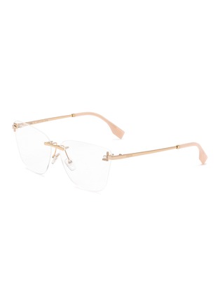 首图 - 点击放大 - FENDI - FENDI FIRST CRYSTAL 无框平光眼镜