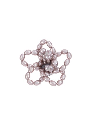 首图 - 点击放大 - CROCS - Black Pearl Beaded Floral Jibbitz™ Charm