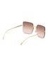 模特儿示范图 - 点击放大 - FENDI - First Crystal Metal Square Sunglasses