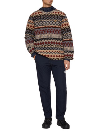 模特儿示范图 - 点击放大 - DISTRICT VISION - Jacquard Crewneck Knit Sweater