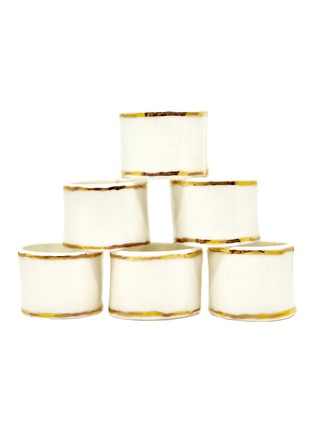 首图 –点击放大 - SUMMERILL & BISHOP - Gold Edge Ceramic Napkin Ring