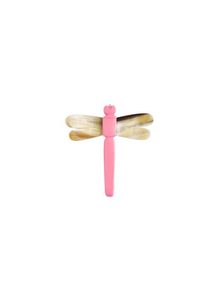 首图 –点击放大 - SUMMERILL & BISHOP - Dragonfly Lacquered Horn Napkin Pin — Pink