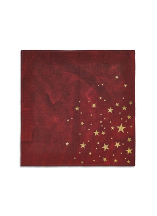 首图 –点击放大 - SUMMERILL & BISHOP - Falling Stars Linen Napkin — Claret Red
