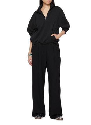 模特儿示范图 - 点击放大 - VARLEY - Sian Cropped Half Zip Sweatshirt