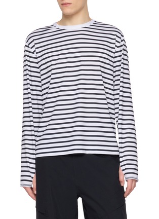 首图 - 点击放大 - UNNA - Striped Long Sleeve T-Shirt
