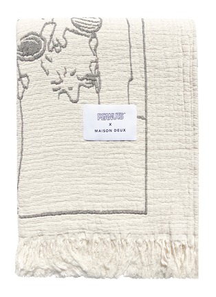 细节 –点击放大 - MAISON DEUX - X PEANUTS 提花流苏毛毯