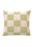 首图 –点击放大 - MAISON DEUX - Checkerboard Cushion Cover — Kiwi/Pink