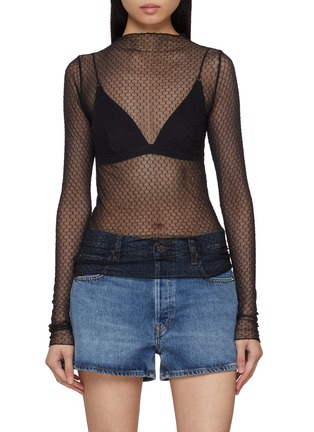 首图 - 点击放大 - FREE PEOPLE - Minding My Business Long Sleeve Sheer Top