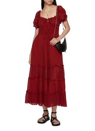 模特儿示范图 - 点击放大 - FREE PEOPLE - Falling Sun Midi Dress