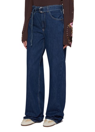 细节 - 点击放大 - FREE PEOPLE - East Bay Cuffed Dark Wash Jeans