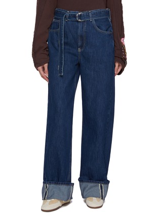 首图 - 点击放大 - FREE PEOPLE - East Bay Cuffed Dark Wash Jeans