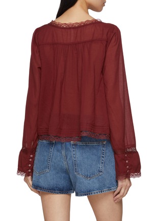 背面 - 点击放大 - FREE PEOPLE - Evermore Lace Trim Long Sleeve Top