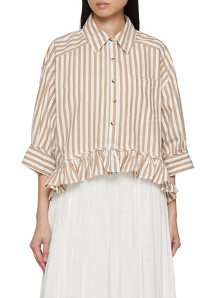首图 - 点击放大 - FREE PEOPLE - Bailey Striped Cotton Shirt