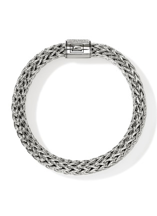 细节 - 点击放大 - JOHN HARDY - Icon Sterling Silver Diamond Large Bracelet — Size US