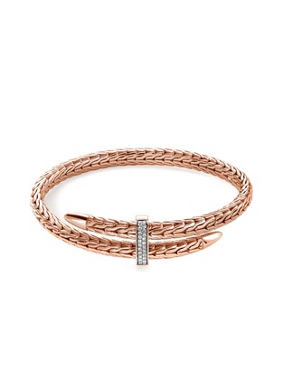 首图 - 点击放大 - JOHN HARDY - Spear 14K Rose Gold Diamond Flex Cuff — Size S