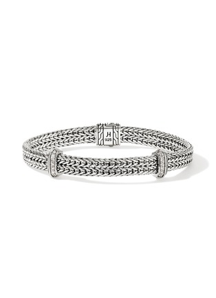 细节 - 点击放大 - JOHN HARDY - Icon Link Diamond Flat Chain Bracelet — Size UL